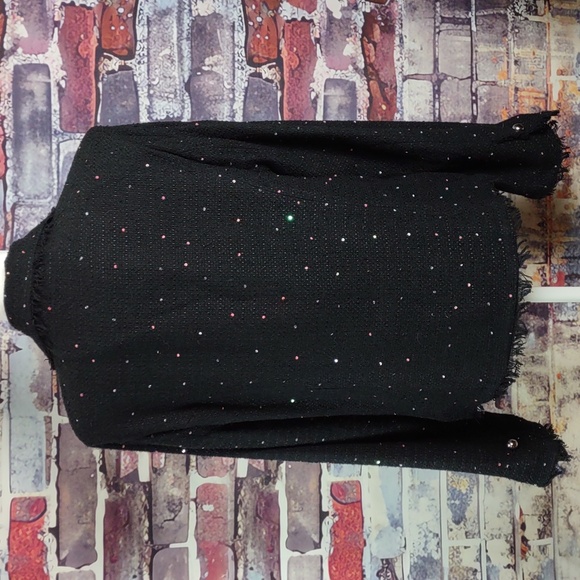 Silkland Nubby Raw Silk Jacket w/Sequin Accents - Picture 4 of 9